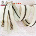 Vislon zipper plastic zipper with antique brass teeth for wholesale